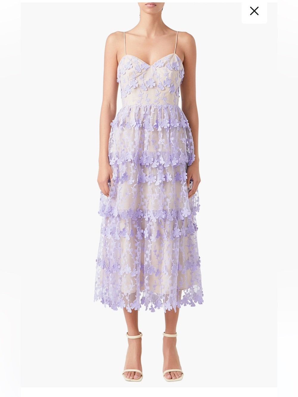 Floral Embroidered Tiered Lace
Midi Dress
Endless Rose